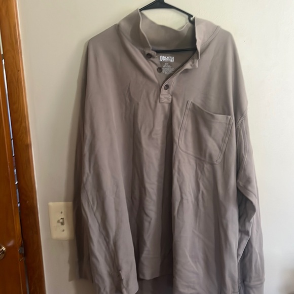 Duluth Trading Co Men’s 2XL Long Sleeve Polo shirt w pocket light brown Top - Picture 1 of 3